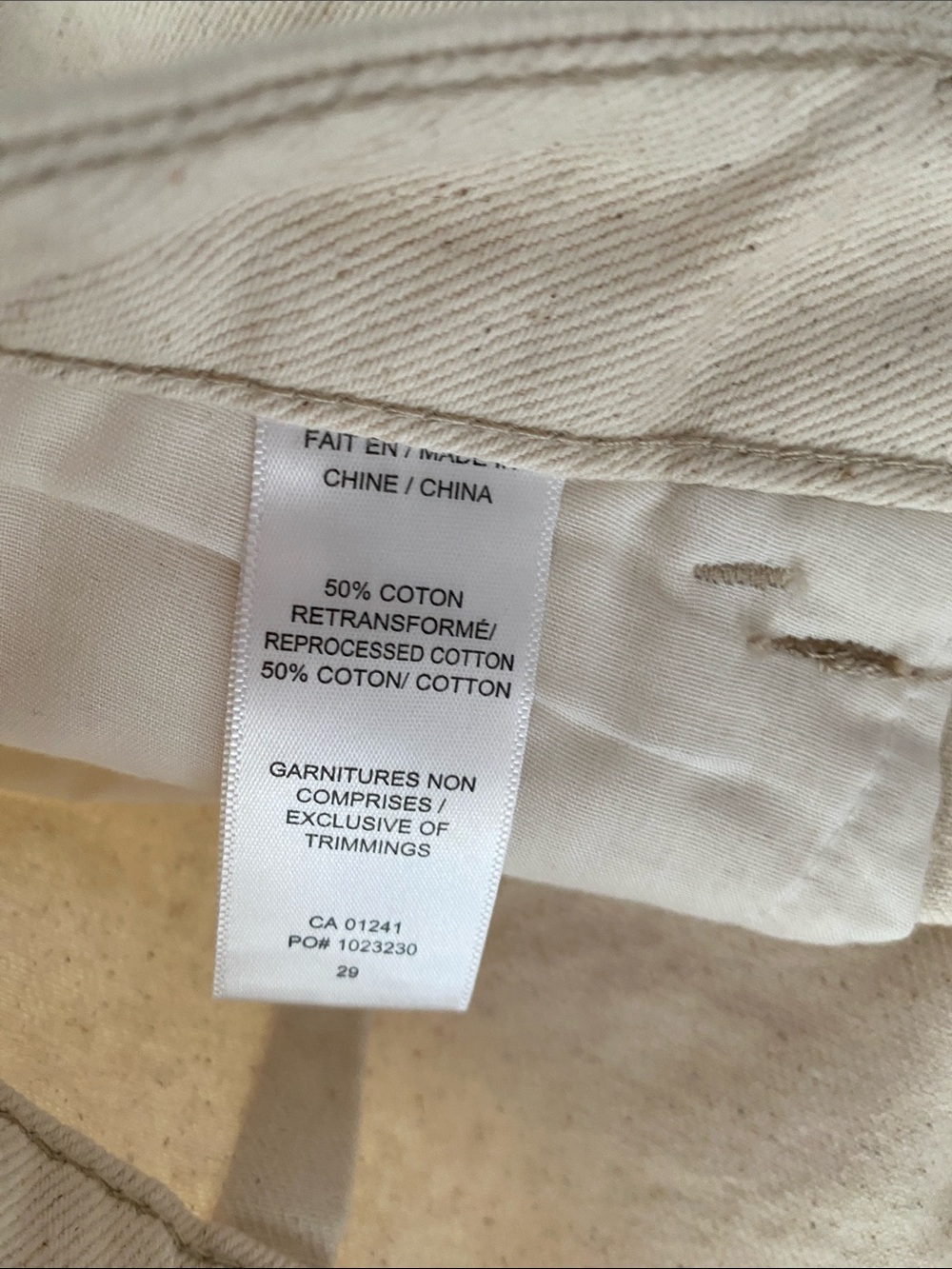 Twik Cream Natural High-Rise Jean Denim A-line Shorts Cream Canvas Size 29 - Picture 4 of 9